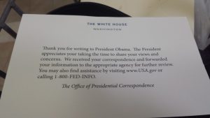 White House Response Regarding Cerebral Palsy Awareness